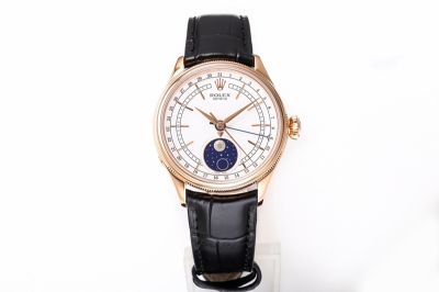 TW Factory ROLEX Cellini Replica with Rose Gold Case 39*11.8MM  White Watch